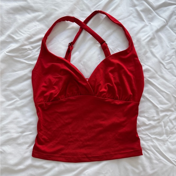 Princess Polly red crop top - Picture 1 of 3